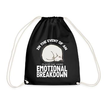 Décomposition émotionnelle Place Chat ici, Chat - Sac de sport léger - noir - Devant