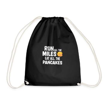 Pfannkuchen Liebhaber Geschenk Pfannkuchen Spruch - Turnbeutel - Schwarz - Vorne