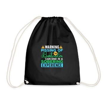 Bartender Gift Mixologist Saying Bar - Drawstring Bag - black - Front