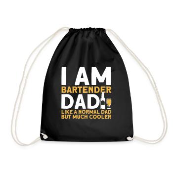 Barkeeper Geschenk Mixologist Spruch Bar - Turnbeutel - Schwarz - Vorne