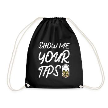 Barkeeper Geschenk Mixologist Spruch Bar - Turnbeutel - Schwarz - Vorne