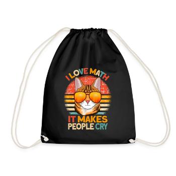 mathématiques professeur de mathématiques chat maths - Sac de sport léger - noir - Devant