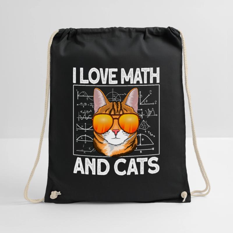 mathematics math teacher cat math arithmetic Drawstring Bag