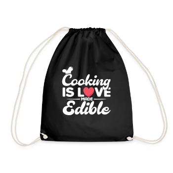 Chef Saying Gift Funny Chef - Drawstring Bag - black - Front