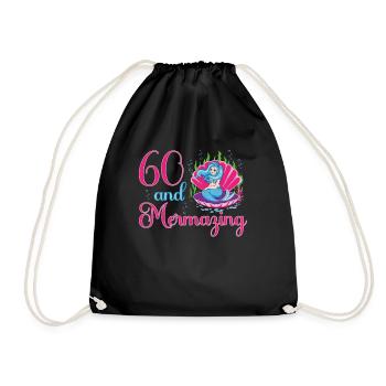 Sirène 60ème anniversaire mermazing 60 ans - Sac de sport léger - noir - Devant