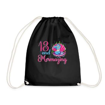 Sirène 13ème anniversaire mermazing 13 ans - Sac de sport léger - noir - Devant