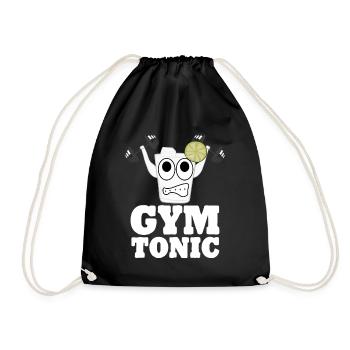 Bodybuilder Gym Tonic Fitness Strongman - Drawstring Bag - black - Front