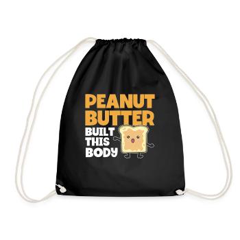 Beurre de cacahuète disant cadeau d'amant de beurre de cacahuète - Sac de sport léger - noir - Devant