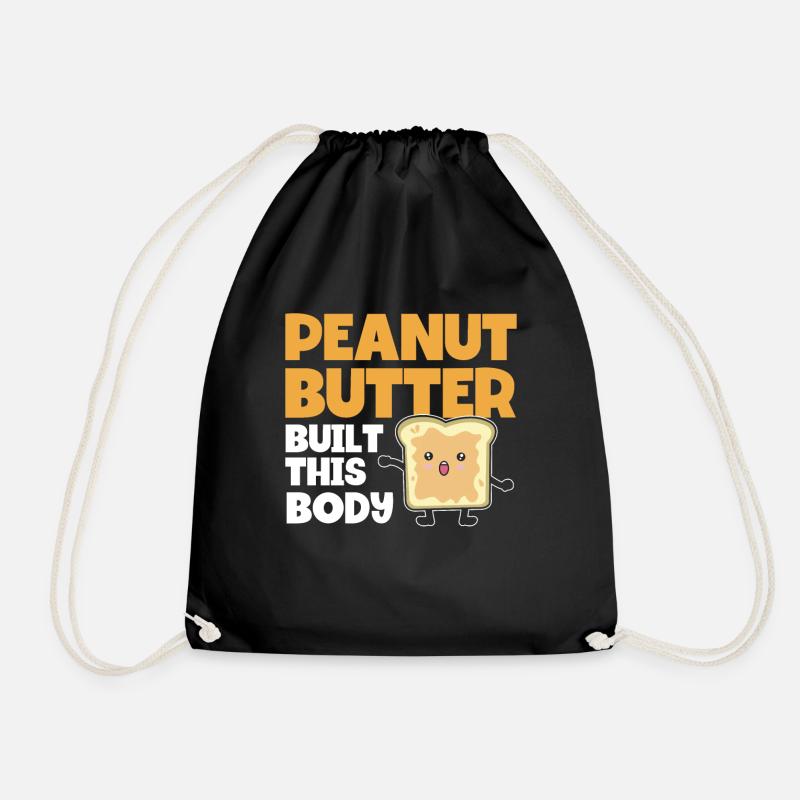Erdnussbutter Spruch Peanut Butter Lover Geschenk - Turnbeutel - Schwarz