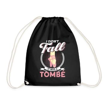 Ballet ballerina dancer ballet - Drawstring Bag - black - Front