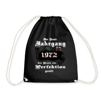 1972 Bester Jahrgang Heute zur Perfektion gereift - Turnbeutel - Schwarz - Vorne