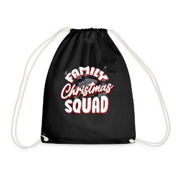 Christmas party of the family, Christmas party - Drawstring Bag - black - Front