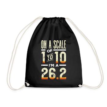 Marathonien, Marathon, Coureurs, 26, 2 - Sac de sport léger - noir - Devant