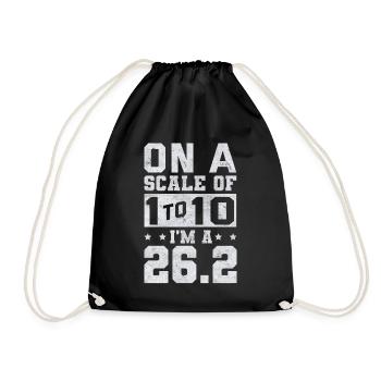 Marathonien, Marathon, Coureurs, 26, 2 - Sac de sport léger - noir - Devant