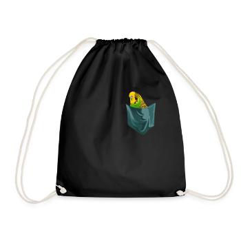 Budgerigar Chest Pocket Perruche Sac - Sac de sport léger - noir - Devant