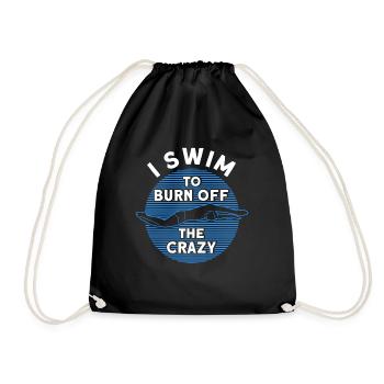 Nageur cadeau nageur disant natation - Sac de sport léger - noir - Devant