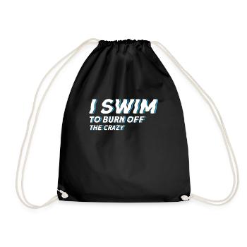 Nageur cadeau nageur disant natation - Sac de sport léger - noir - Devant
