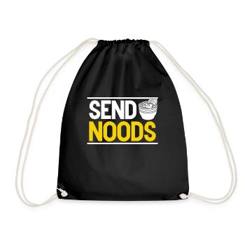 Ramen Noodle Lover Chopsticks Japanese Noodle - Drawstring Bag - black - Front