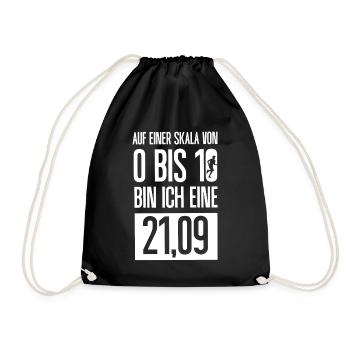 Half Marathon, Marathon, Runner - Drawstring Bag - black - Front
