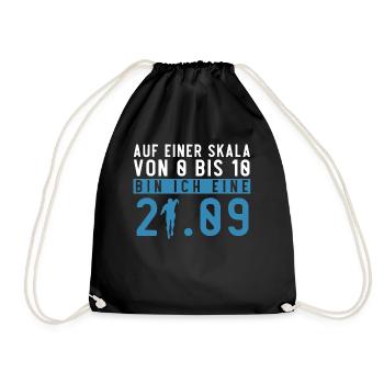 Halbmarathon, Marathon, Läufer - Turnbeutel - Schwarz - Vorne