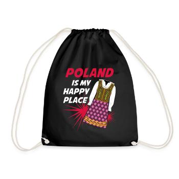 Pologne Pole Costume Polonais - Sac de sport léger - noir - Devant