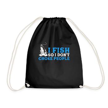 Cadeau de pêche Pêche Pêcheur Drôle De Pêcheur - Sac de sport léger - noir - Devant