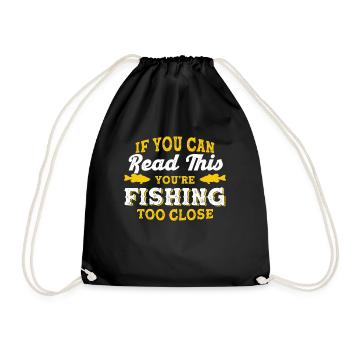 Cadeau de pêche Pêche Pêcheur Drôle De Pêcheur - Sac de sport léger - noir - Devant