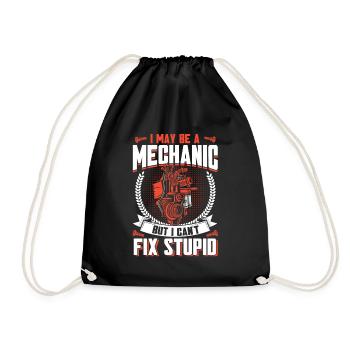 Cadeau de garage mécanique pour mécanicien - Sac de sport léger - noir - Devant