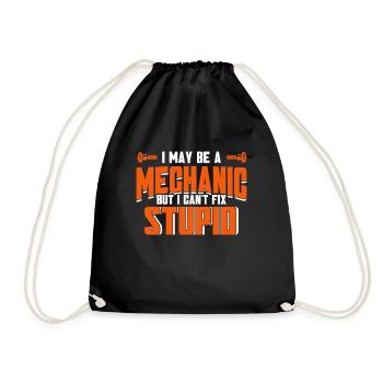 Cadeau de garage mécanique pour mécanicien - Sac de sport léger - noir - Devant