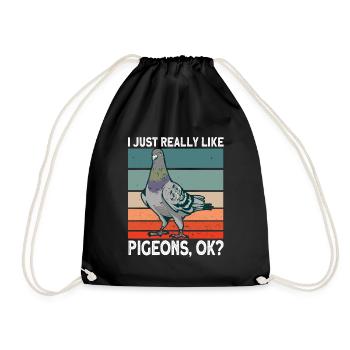 Doves - Drawstring Bag - black - Front