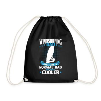 Windsurfen Surfboard Kite Geschenk Für Windsurfer - Turnbeutel - Schwarz - Vorne