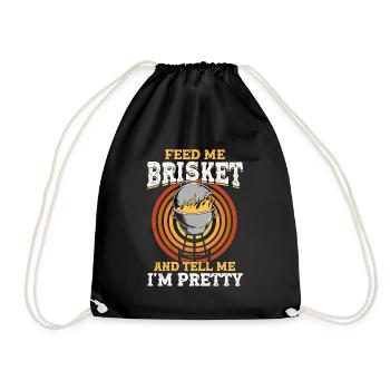 Bbq Grill Meat Lovers Grill Party Food Bbq - Drawstring Bag - black - Front