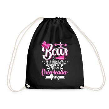 Cheerleading Cheerleader Cheering Team Cheer Coach - Drawstring Bag - black - Front