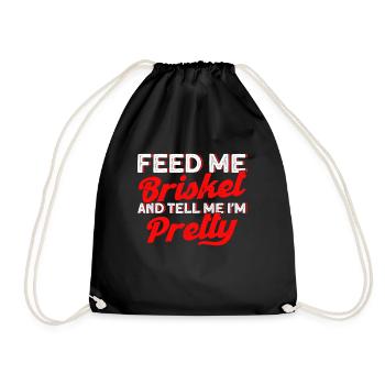 Bbq Grill Meat Lovers Grill Party Food Bbq - Drawstring Bag - black - Front