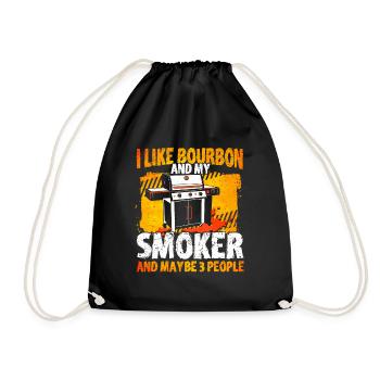 Bbq Grill Meat Lovers Grill Party Food Bbq - Drawstring Bag - black - Front