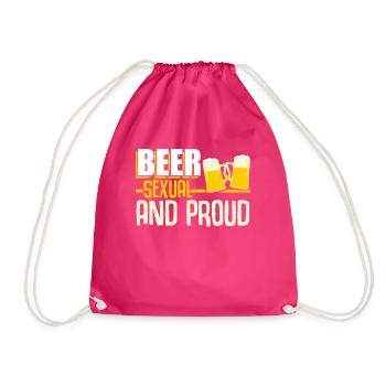 Bier lustig Braumeister Bierbrauer - Turnbeutel - Fuchsia - Vorne