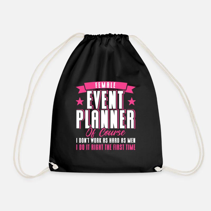 Event Planner Wedding Planner Event Manager - Drawstring Bag - black