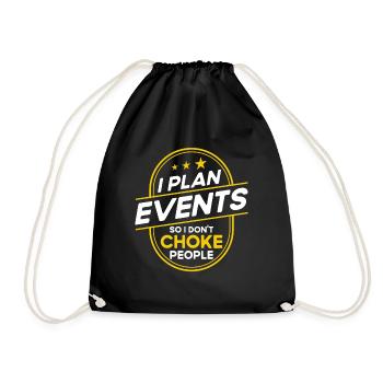 Eventplaner Hochzeitsplaner Event Manager - Turnbeutel - Schwarz - Vorne