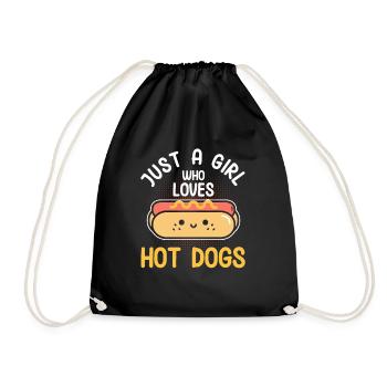 Hotdog Food Lover Hotdogs Contest Hotdog-verkäufer - Turnbeutel - Schwarz - Vorne