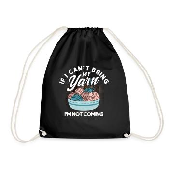 Tricot à l’aiguille de fil de fil de crochet froissé - Sac de sport léger - noir - Devant