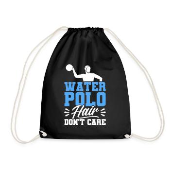 Wasserball Wassersport Polo Schwimmen - Turnbeutel - Schwarz - Vorne