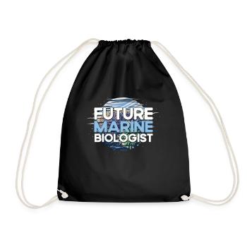 Meeresbiologe Ozean Geschenk Meeresbiologie - Turnbeutel - Schwarz - Vorne