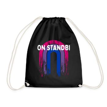 On StandBi Bisexual Funny Bi Humor LGBTQ Pride - Turnbeutel - Schwarz - Vorne