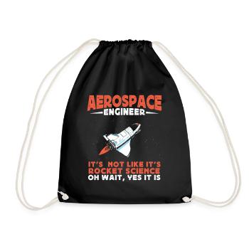 Aerospace Engineer, Rocket Science - Drawstring Bag - black - Front