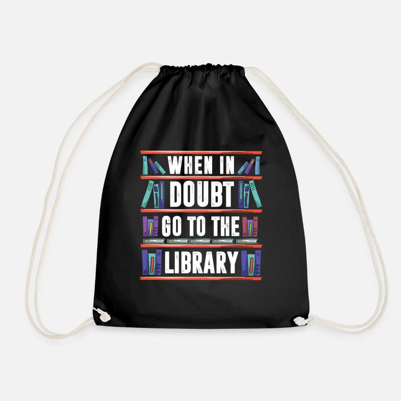 Bibliothek Bibliothekar, - Turnbeutel - Schwarz