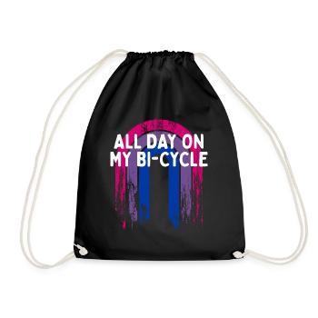 Toute la journée sur mon Bi-Cycle Bisexuel LGBTQ Bi Pride - Sac de sport léger - noir - Devant