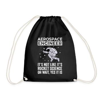 Aerospace Engineer, Rocket Science - Drawstring Bag - black - Front