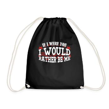 Sarcasm wit with irony - Drawstring Bag - black - Front