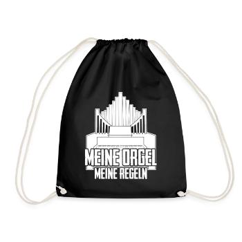 Meine Orgel meine Regeln Orgelspieler - Turnbeutel - Schwarz - Vorne