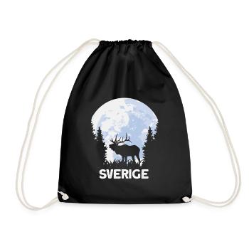 sverige Elch Schweden skandinavien - Turnbeutel - Schwarz - Vorne